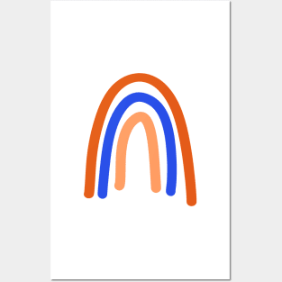 Orange and blue boho "rainbow" Posters and Art